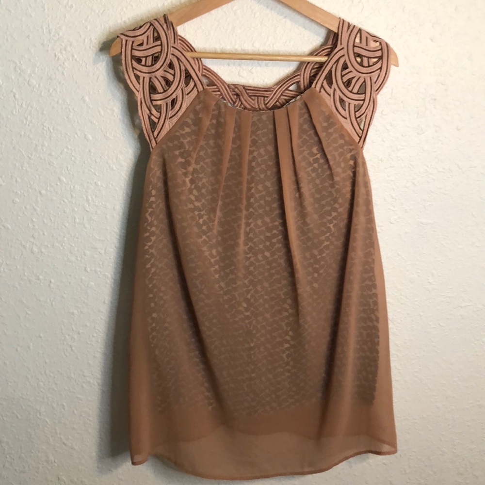 Pink layered tank top
